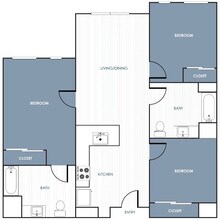 3 Bedrooms floor plan